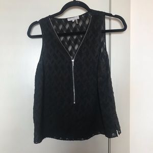 1 State Black Tank Top With Detailing Small